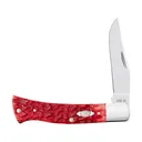 Case Axe Handle Pocket Knife 2.74" Clip Point Tru-Sharp Polished Blade Peach Seed Jigged Bone Handle Dark Red - Case