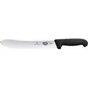 Victorinox Swiss Army Fibrox Butcher Fixed Blade Knife 10" Straightback Stainless Steel Satin Blade TPE Handle Black - Victorinox Swiss Army