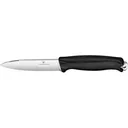 Victorinox Swiss Army Venture Fixed Blade Knife 4.13" Drop Point Sandvik 14C28N Satin Blade TPE Handle Black - Victorinox