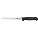 Victorinox Swiss Army Fibrox Filleting Fillet Knife 7" Drop Point Stainless Steel Satin Blade TPE Handle Black - Victorinox Swiss Army