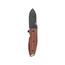 CRKT Squid II Pocket Knife 2.68" Drop Point Bohler M390 Stonewashed Blade Santos Wood Handle Brown - Crkt