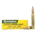 Remington Core-Lokt 338 Winchester Magnum Ammo 250 Grain Jacketed Soft Point Box of 20 - Remington