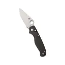 Spyderco Button Up Pocket Knife 3.27" Drop Point 8Cr13MoV Satin Blade Carbon Fiber Handle Black - Spyderco