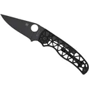 Spyderco Edgerati Pocket Knife 3.57" Drop Point CPM S30V Black DLC Blade Aluminum Handle Black - Spyderco
