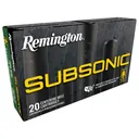 Remington Subsonic 308 Winchester Ammo 190 Grain Bonded Jacketed Hollow Point Box of 20 - Remington