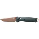 Benchmade Bailout Pocket Knife 3.38" Tanto Point CPM-S90V Tan Blade Aluminum Handle Taiga Green - Benchmade