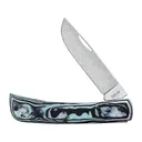 Case Crossroads Series Sod Buster Jr Pocket Knife 2.8" Skinner CPM S35VN Stonewashed Blade G-10 Handle Sea Foam - Case Knives