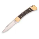 Buck Knives 110 Semiquincentennial Pocket Knife 3.75" Clip Point 420HC Satin Blade Ebony Wood Handle Brown - Buck Knives