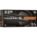 Federal Premium Fusion Subsonic 30-30 Winchester Ammo 170 Grain Jacketed Soft Point Box of 20 - Federal Premium