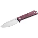 Boker Knives Kiboku Fixed Blade Knife 2.95" Drop Point RWL34 Satin Blade Richlite Handle Red - Boker Knives