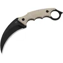 Boker Knives Spike Fixed Blade Knife 4.02" Karambit 440A Black Blade G-10 Handle Desert Tan - Boker Knives