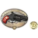 North American Arms USA 250th Mini 22 Long Rifle Revolver 1.13" Black Cerakote Barrel 5 Round Rosewood Grip with Belt Buckle - North American Arms