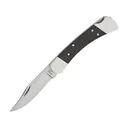 Buck Knives 110 Slim Elite Heritage Nickel Silver Pocket Knife 3.75" Clip Point CPM MagnaCut Satin Blade Ebony Wood Handle Brown - Buck Knives