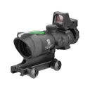 Trijicon ACOG Rifle Scope 4x 32mm Dual-Illuminated Green Crosshair 223 Remington Reticle with 3.25 MOA RMR Type 2 Red Dot Sight and Colt Knob Thumbscrew Mount Matte Black - Trijicon