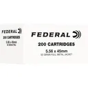 Federal Training M193 5.56x45mm NATO Ammo 55 Grain Full Metal Jacket Case of 1000 (5 Boxes of 200) - Federal Premium