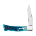 Case Axe Handle Pocket Knife 2.74" Clip Point Tru-Sharp Polished Blade Bone Handle Caribbean Blue - Case