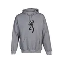 Browning Men's Branded Hoodie Heather Gray Large - Browning