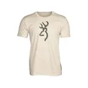 Browning Men's HT Buckmark Short Sleeve Crew Neck T Shirt Tan Medium - Browning