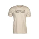 Browning Men's Contour Short Sleeve Crew Neck T Shirt Tan Large - Browning