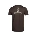 Browning Men's Emblem Short Sleeve Crew Neck T Shirt Brown Large - Browning