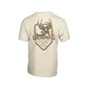 Browning Men's Glenn Short Sleeve Crew Neck T Shirt Bone 2XL - Browning