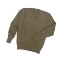 Military Surplus Czech Sweater V-Neck Grade 2 Medium Brown - Military Surplus