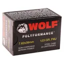 Wolf Polyformance Steel Case 7.62x39mm Ammo 123 Grain Full Metal Jacket Case of 1000 (50 Boxes of 20) - Wolf Ammunition
