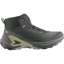 Salomon Men's Genesis Mid GTX Waterproof Hiking Boots Synthetic Olive Night/Peat/Eucalyptus 8.5 D - Salomon