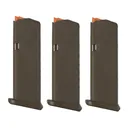 Glock 19, 26, 49 Magazine 9mm Luger 15-Round Polymer Flat Dark Earth 3PK - Glock