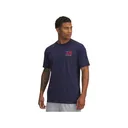 Under Armour Men's Freedom Chest Short Sleeve Crew Neck T Shirt Midnight Navy/Steel Medium - Under Armour