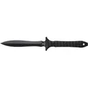 TOPS Knives Shirodagga Fixed Blade Knife 5.5" Dagger 1095 Black Traction Blade G-10 Handle Black - Tops Knives