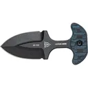 TOPS Knives I Stick Mini Push Fixed Blade Knife 2.75" Dagger 1075 Black Traction Blade G-10 Handle Black/Blue - Tops Knives