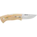 Helle Berget Pocket Knife 2.17" Drop Point Sandvik 12C27 Satin Blade Micarta Handle Mustard - Helle