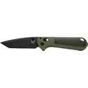 Benchmade Redoubt Pocket Knife 3.53" Tanto Point CPM D2 Black Blade Grivory Handle Ranger Green - Benchmade