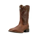 Ariat Men's Sport Rodeo Cowboy Boots Leather Aged Tan Elephant Print/Luna Tan 10 D - Ariat
