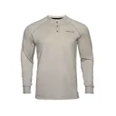 First Lite Men's ThermaGrid Long Sleeve Henley Shirt Sand 2XL - First Lite