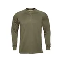 First Lite Men's ThermaGrid Long Sleeve Henley Shirt Morel Medium - First Lite