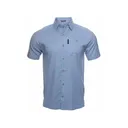 First Lite Men's Horizon Hemp Short Sleeve Shirt Sky Blue Medium - First Lite