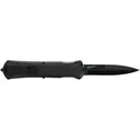 Smith & Wesson M&P OTF Single Edge Assisted Opening Pocket Knife 3.5" Spear Point AUS-8 Black Oxide Blade Aluminum Handle Black - Smith & Wesson