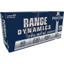Fiocchi Range Dynamics 45 ACP Ammo 230 Grain Full Metal Jacket Case of 1000 (20 Boxes of 50) - Fiocchi