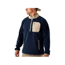 Burlebo Men's Microfleece Quarter Zip Shirt Dark Blue Medium - Burlebo