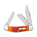 Case Sowbelly Pocket Knife 2.72" Clip Point, Sheepfoot, Spey Tru-Sharp Polished Blade Crandall Jigged Bone Handle Tequila Sunrise - Case