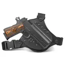 CrossBreed Holsters Chest Rig Chest Holster Right Hand Glock 17, 22, 31, 47 Kydex Black - Crossbreed Holsters
