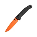 Hogue Mysto Pocket Knife 3.4" Drop Point CPM MagnaCut Orange Cerakote Blade Richlite Handle Black - Hogue