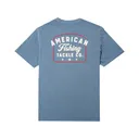 AFTCO Men's Memphis Short Sleeve Crew Neck T Shirt Bering Sea Large - Aftco