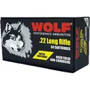 Wolf Match Long Range 22LR Ammo 40 Grain Round Nose Box of 50 - Wolf Ammunition