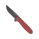 UCO Whidbey Mini Pushfold Pocket Knife 2.5" Straightback D2 Gray Ti-Nitride Blade Glass Reinforced Nylon (GRN) Handle Red - Uco