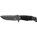 Benchmade Adamas Fixed Blade Knife 4.2" Drop Point CPM MagnaCut Cobalt Cerakote Blade Paracord Handle Black - Benchmade