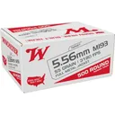 Winchester White Box USA M193 5.56x45mm NATO Ammo 55 Grain Full Metal Jacket Case of 1000 (2 Boxes of 500) - Winchester