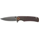 Browning Buckmark Slim Assisted Opening Pocket Knife 3.125" Drop Point D2 Black Stonewash Blade Polymer Handle Brown - Browning